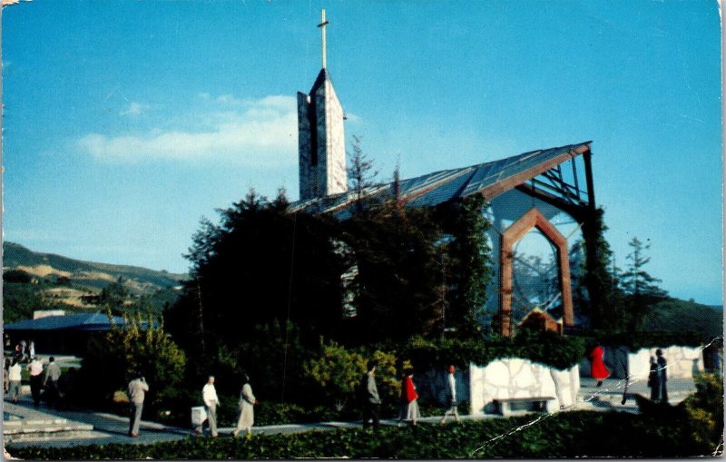 Vtg Rancho Palos Verdes California CA Wayfarer's Chapel 1950s View Postcard