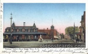 Railroad station-main street,Titon, N.H. New Hampshire, USA Copper Window 1907 