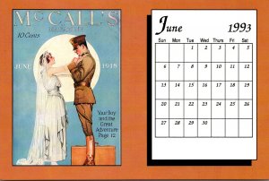 1993 Limited Edition Calender Card June Postcard Collector Magazine