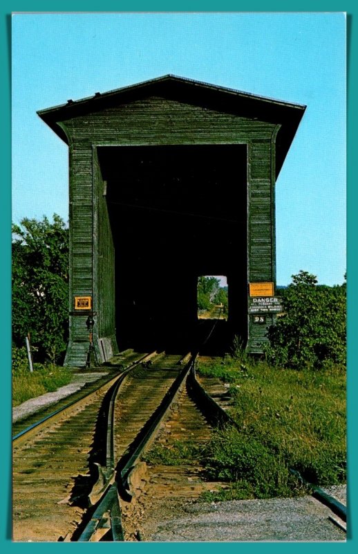 Vermont, Swanton - Old Railroad Wooden Covered Bridge - [VT-178]