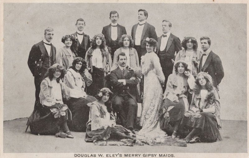 Douglas Eley's Merry Gipsy Maids Old Theatre Postcard