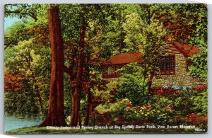 Van Buren Missouri~Dining Lodge & Spring Branch~Big Spring State Park~Linen PC