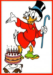 Walt Disney Productions Donald Duck With Birthday Cake