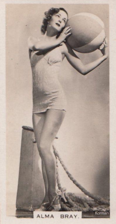 Alma Bray Hollywood Actress Rare Real Photo Cigarette Card