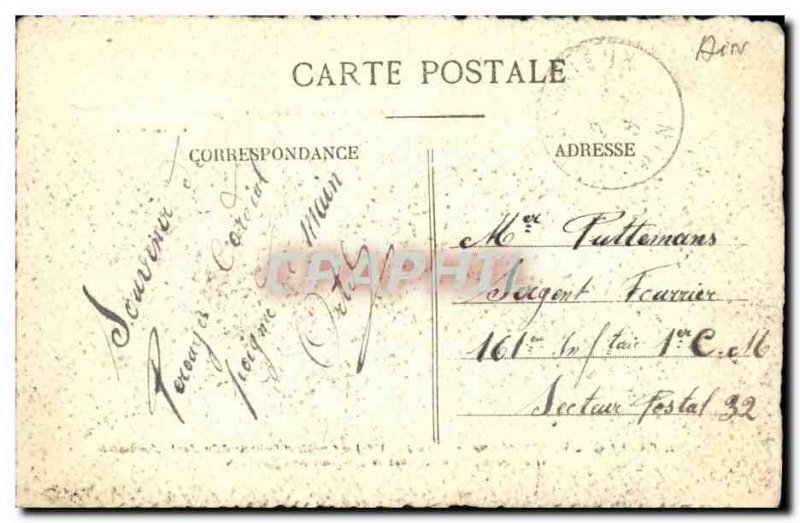 Old Postcard Perouges Committee of Defense General view The fortified church ...