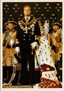 King of Sweden Carl Gustaf Vintage Postcard C8