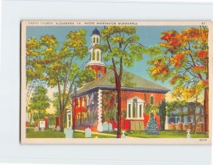 Postcard Christ Church, Where Washington Worshipped, Alexandria, Virginia