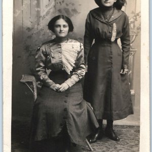 ID'd 1912 Cute Young Ladies Women Girls RPPC Real Photo Hazel Gladys Strong A158