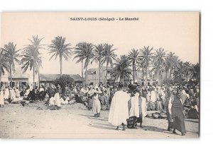 Saint Louis Senegal Postcard 1901-1907 Le Marche The Market