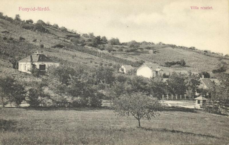 hungary, FONYÓD-FÜRDÖ, Villa Részlet, Panorama (1910s)