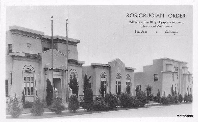 1930s Rosicrucian Order San Jose California RPPC real photo postcard 3165