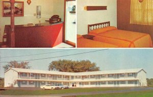 ADAIR, IA Iowa  ADAIR MOTOR LODGE  Room~Lobby  ROADSIDE Motel  Chrome Postcard