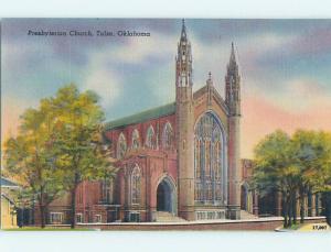 Unused Linen CHURCH SCENE Tulsa Oklahoma OK hs7342