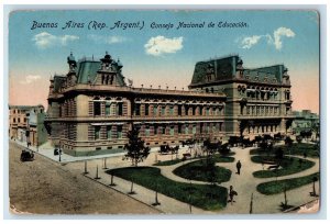 1917 Buenos Aires Consejo Nacional De Educacion Building Argentina Postcard