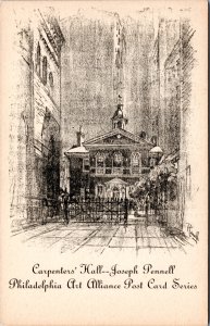 Postcard PA Carpenter's Hall - Joseph Pennell - Philadelphia Art Alliance