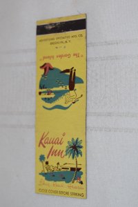 Kauai Inn Lihue Hawaii 20 Strike Matchbook Cover