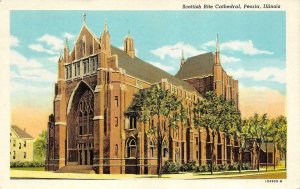 PEORIA, Illinois IL    SCOTTISH RITE CATHEDRAL   1948 Curteich Linen Postcard