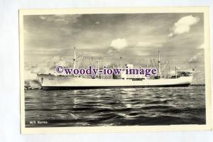 pf0320 - Swedish East Asia Cargo Ship - Burma , built 1952 - postcard