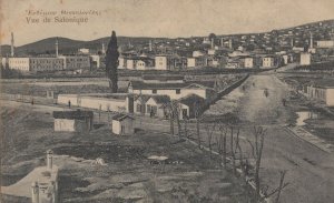 Salonique Greece Antique Panorama Aerial Postcard