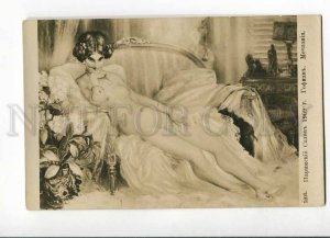 3031525 Nude Lady on Divan by HOFFMANN vintage PHOTO SALON