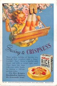 Kellogg's Rice Krispies Advertising Unused crease right bottom corner, corner...
