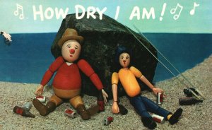 Vintage Postcard How Dry I Am! Puppet Doll Toys Hoffman's Store Restoule Ontario