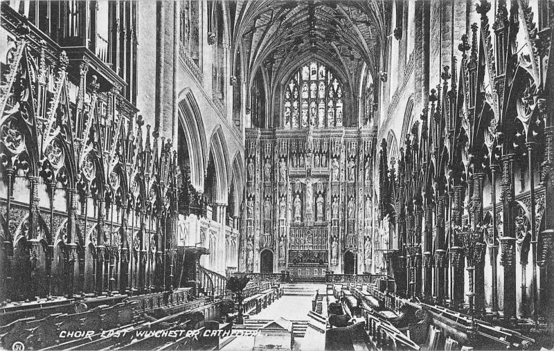 uk25973 chior east winchester cathedral real photo uk