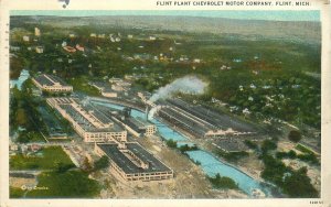 Postcard Michigan Flint Plant Chevrolet Motor Company Aerial Teich 23-6782