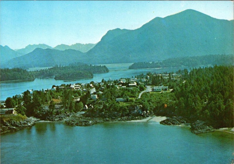 Tofino, Vancouver Island BC Canada  HOMES~COASTLINE Bird's Eye View 4X6 Postcard