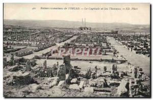 Algeria Postcard Ancient Roman Ruins of Timgad The Capitol and the Baths