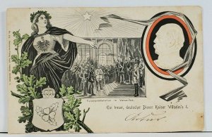 Germany Wilhelm's I Kaiserproklamation in Versailles Embossed 1898 Postcard L2