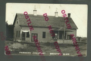 Brooten MINNESOTA RPPC 1910 CREAMERY Milk DAIRY nr Belgrade Paynesville Glenwood