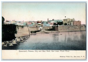 c1905 Governor's Palace City and Sea Wall San Juan Puerto Rico Unposted Postcard