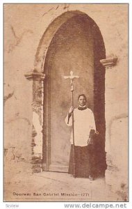 Doorway San Gabriel Mission on Pacific Electric Railway, nine miles from Los ...