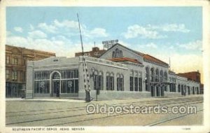 Southern Pacific Depot, Reno, NV, Nevada, USA Train Railroad Station Depot Un...