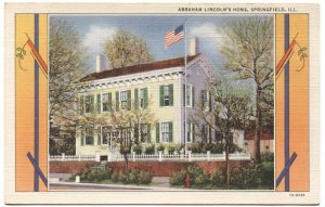Postcard Abraham Lincoln's Home Springfield IL