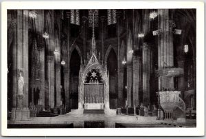 New York City NY, Sanctuary of St. Patrick's Cathedral, RPPC Real Photo Postcard