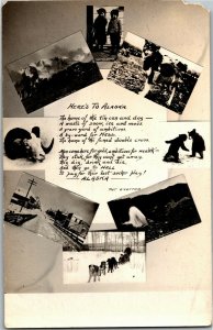 RPPC Here's to Alaska Multi View Scenes Vintage Postcard N37