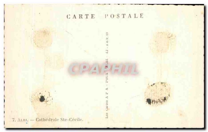 Old Postcard Albi Cathedral Ste Cecile