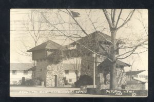 RPPC FORT LEWIS WASHINGTON MAIN GATE BUILDING VINTAGE REAL PHOTO POSTCARD