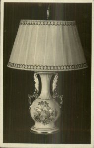 Beautiful Porcelain Lamp Advertising? Unidentified Real Photo Postcard