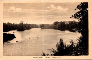 VINTAGE POSTCARD NORTH RIVER LACHUTE QUEBEC CANADA c. 1930