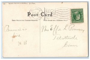 1909 Birth Announcement Anthropomorphic Stork MD Holyoke MA Antique Postcard