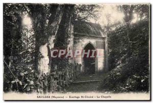 Old Postcard Saulges mayenne st cenere hermitage chapel