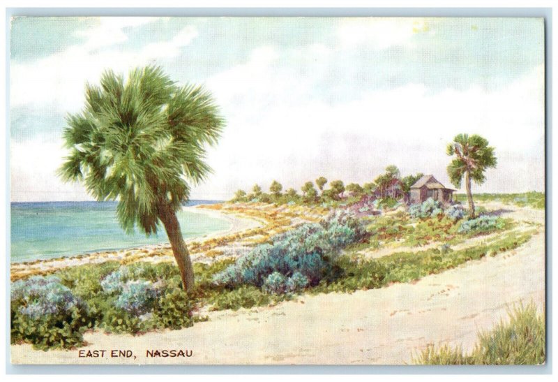 c1910 Sea Trees Road East End Nassau Bahamas Antique Unposted Postcard