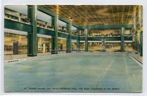 Swimming Pool Hotel St George New York City 1954 postcard