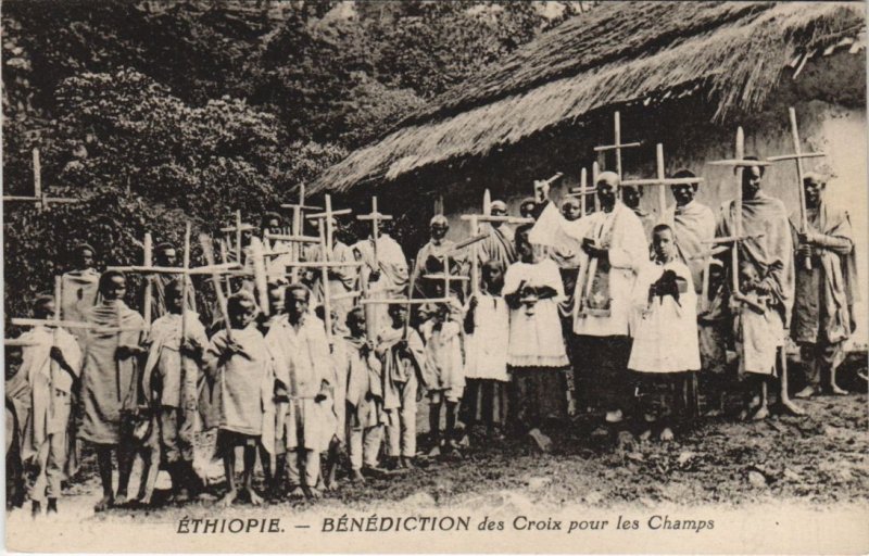 PC MISSIONARIES BENEDICTION DES CROIX POUR LES CHAMPS ETHIOPIA (a28158)