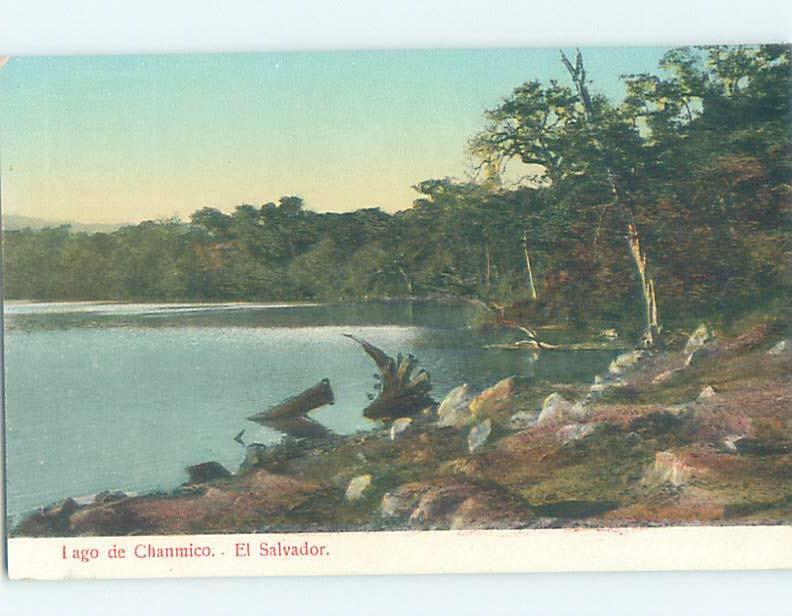 Old Postcard LAGUNA DE CHANMICO Lago - Near San Salvador El Salvador F5398