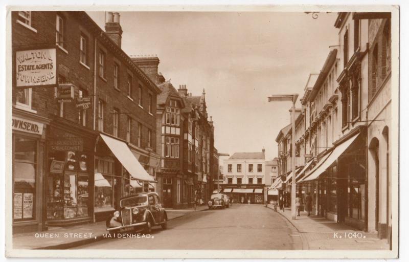 Berkshire; Maidenhead, Queen Street RP PPC, 1956 Local PMK By Valentines 