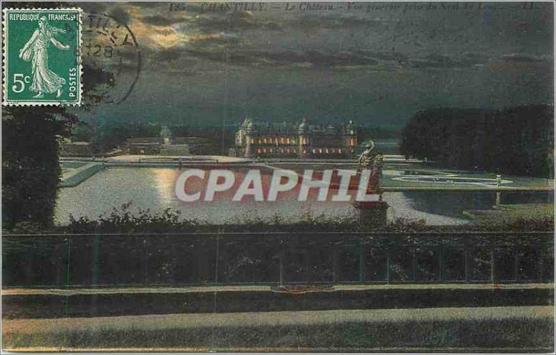 Old Postcard Chantilly Chateau Vue Generale jack to Saut du Loup LL